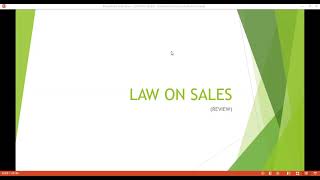 LAW ON SALES REVIEW