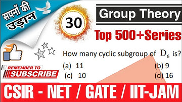 Q:-30 CSIR NET/GATE/IIT JAM GROUP THEORY SOLUTION SERIES BY S.DHIMAN EPIC MATHEMATICS