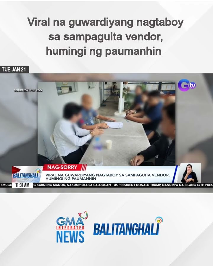 Viral na guwardiyang nagtaboy sa sampaguita vendor, humingi ng paumanhin | Balitanghali