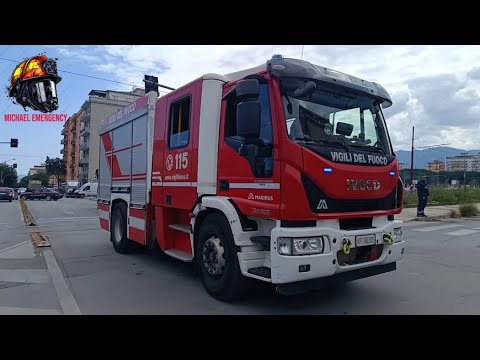 Video vigili del fuoco Palermo: RIPARTENZA DAL POSTO 1A PER SOCCORSO A PERSONA