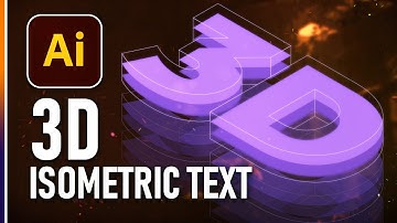 3D Isometric Text in Adobe illustrator! Tutorial🔥