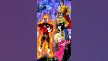 Who is stronger  Jiren VS Gamma 1 Gamma 2 Android 17  Android 18 #short #dbs #superhero