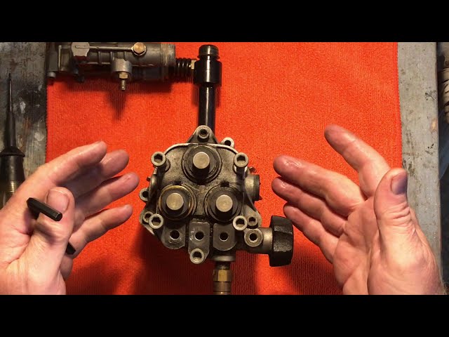 pressure washer pump disassembly internal parts inspection pistons valves O-rings