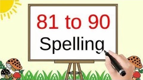 Number Names | Number Names 81-90 | learn Numbers | Number spelling 81 to 90 | Eighty One to Ninety