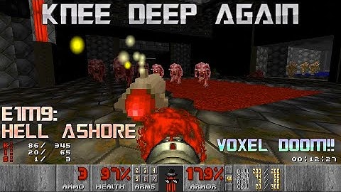 Knee Deep Again E1M9 Hell Ashore by @sectorslayer7524 - UV blind - wild nostalgic times VOXEL DOOM