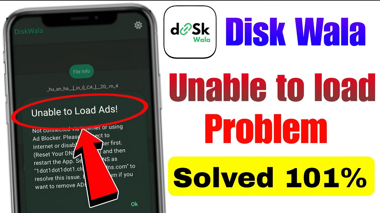 Diskwala app unable to load ads problem | Unable to load ads diskwala ...