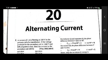 20 TS EAMCET ALTERNATING CURRENT PHYSICS YEAR WISE SOLVED QUESTIONS 2023 TS ARIHANT #EAMCET2023