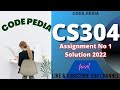 CS304P Assignment 1 Solution Spring 2022 | CS304P Assignment No 1 Solution Spring 2022