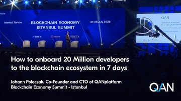 "How to onboard 20 Million developers to the blockchain ecosystem in 7 days." - Johann Polecsak