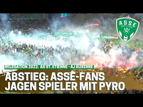 Nach Abstieg: AS St. Etienne Fans jagen Spieler mit Pyro in die Kabine (29.05.2022)