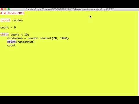 Random Numbers loop
