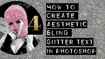 How to Create Aesthetic bling glitter text effects in Photoshop