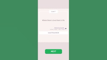 Level 1 Cryptogram Game: Famous Quote - When there is love, there is life.