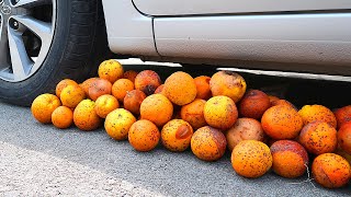 Crushing Crunchy & Soft Things by Car! - EXPERIMENT: Car vs Oranges