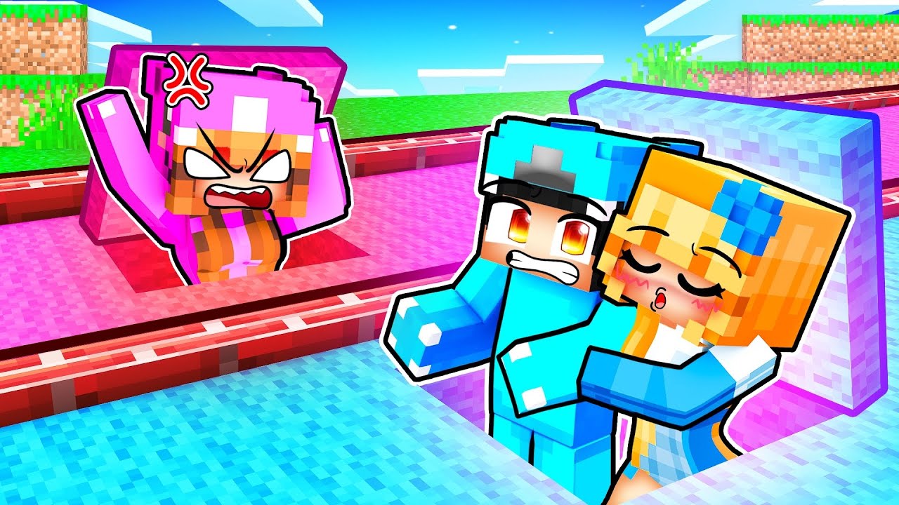 Surviving in ONE COLOR DOOMSDAY BUNKER CHUNK With MY CRAZY FAN GIRLS!