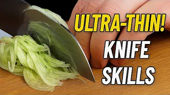Satisfying Japanese Knife Skills | Ultra-Thin Cucumber Cut