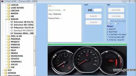 www.X-TOOL.org Nissan Terrano Odometer Programming