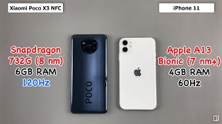 Xiaomi Poco X3 NFC vs iPhone 11 Speed Test, Display Test, Camera Test