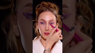tutorial delineado roxo 💜   #makeuptransformation #delineadografico