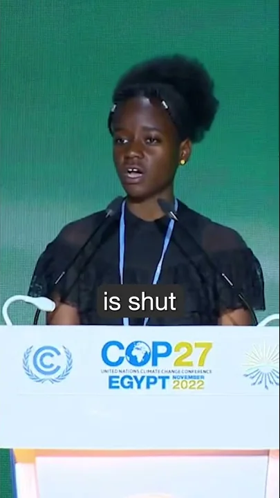 Leah Namugerwa at the UN Climate Change Conference...