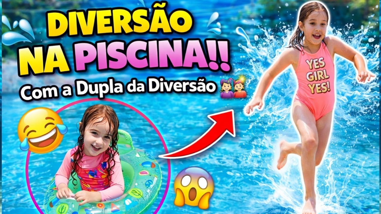 diversão na piscina