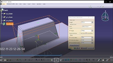 CATIA drafted filleted pad complete tutorial