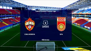 CSKA Moscow vs Ufa | VEB Arena | 2020-21 Russian Premier Liga | PES 2021