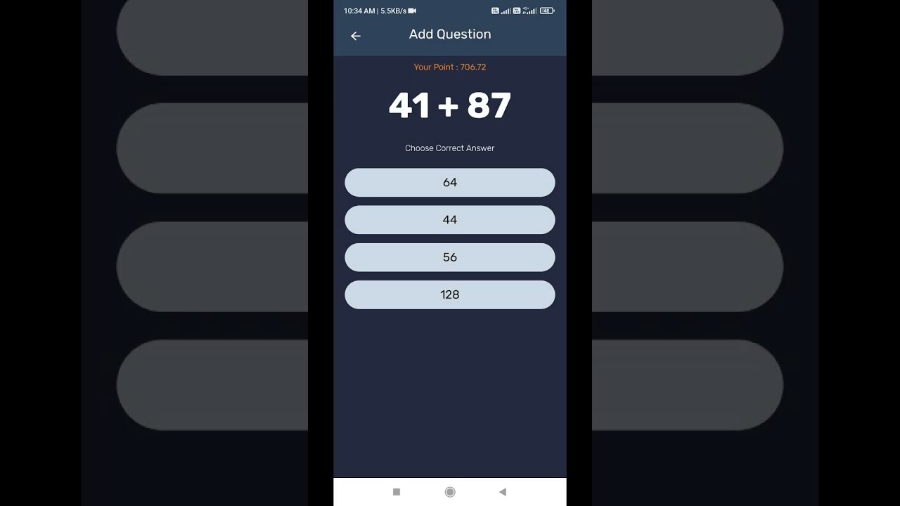 Math Quiz Application Earning