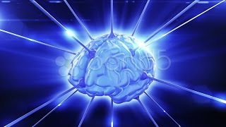 Brain Rotating In Dataflow. Looped Abstract Animation. Hd 1080.. Stock Footage