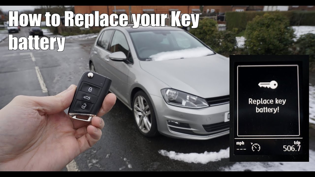 How to Replace VW Golf Mk7 Key Battery. CR2025 - YouTube