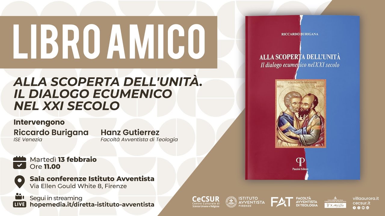 LIBRO AMICO // Riccardo Burigana - "Alla scoperta dell'unità.  Il dialogo ecumenico del XXI secolo"