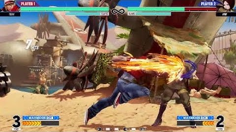 King Of Fighters XV Terry 5 Power Geyser Combo