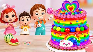 Perfect Mini Cake Let's Bake Miniature Rainbow Heart Cake with Sweet Cake Master