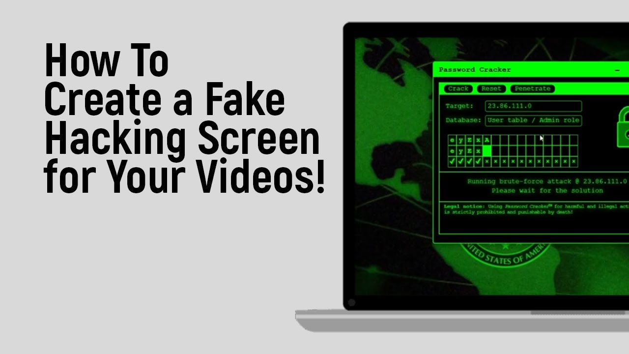 How to Create a Fake Hacking Screen for Your Videos [easy] - YouTube