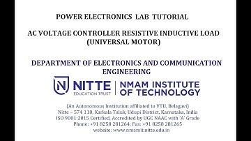 Power Electronics Lab Tutorial - AC Voltage Controller for Resistive Inductive Load(Universal Motor)