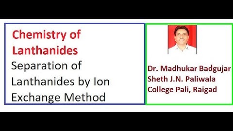 Separation of Lanthanides by Ion Exchange Method