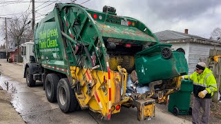 WM Mack LEU McNeilus Rear Loader Collecting Post-Christmas Trash by MidwestTrashTrucks 5,805 views 3 months ago 8 minutes, 17 seconds