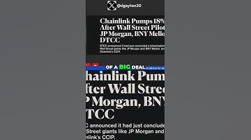 Chainlink Takes Wall Street by Storm: Tokenization of Money and Assets