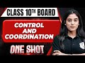 Control and coordination in 1 shot full chapters coverage theorypyqs  class 10th boards