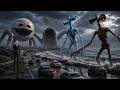 GIANT MONSTERS ATTACK! 😱 Sea Eater, Ice Siren Head &amp; Moon Wake Up | BeamNG.drive