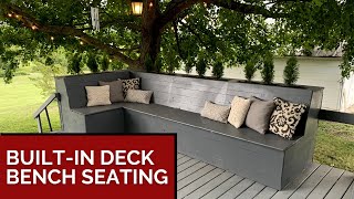 Built-in Deck Bench Seating (with Storage) - Deck Project Series