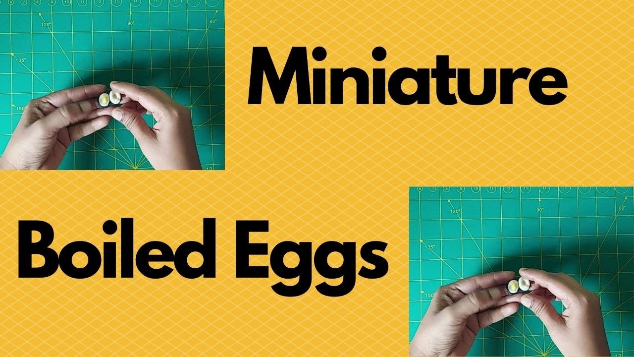How to make Miniature Boiled Eggs using Clay | Air Dry Clay Miniatures 