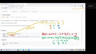 Leetcode 16. 3Sum Closest. Two Pointers. Python