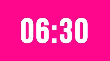6 Minute 30 Second Countdown Timer No Music With Alarm Clock At The End