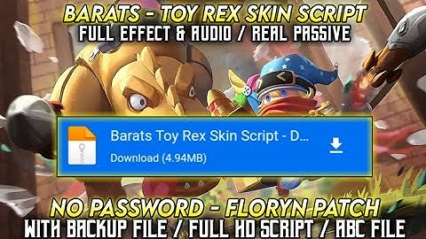 Barats Toy Rex Skin Script || With Backup File || No Password