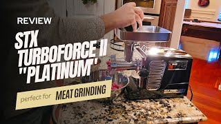 STX Turboforce II Platinum Meat Grinder with Foot Pedal  Unleash Precision Grinding in Style!