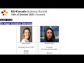 EU-Canada Business Summit 2023 - Brussels - On stage exclusive interview with Deann Evans - Shopify