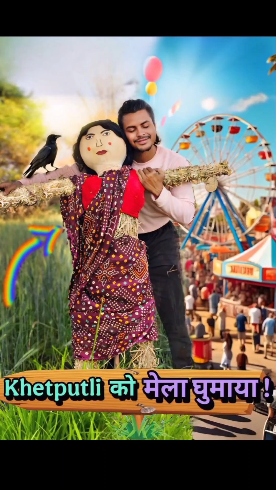 Khetputli??को मेला घुमाया???‍❤️‍?‍??Part-1 #comedy #scarecrows #mela