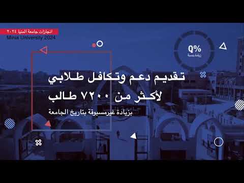 فيلم تسجيلى عن إنجازات جامعة المنيا خلال عام ٢٠٢٤