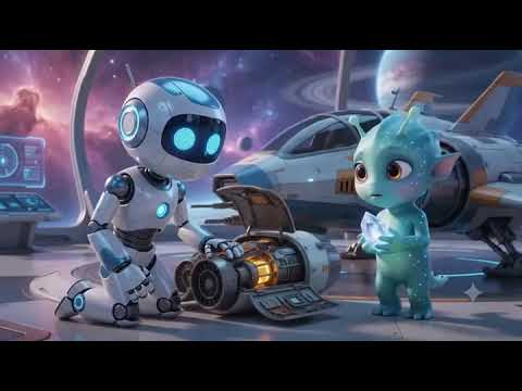 Cute Robot Meets Alien 👽🤖 | Amazing Space Adventure 🚀 | 3D Cartoon Short by VIRALWAA Cartoon M.J